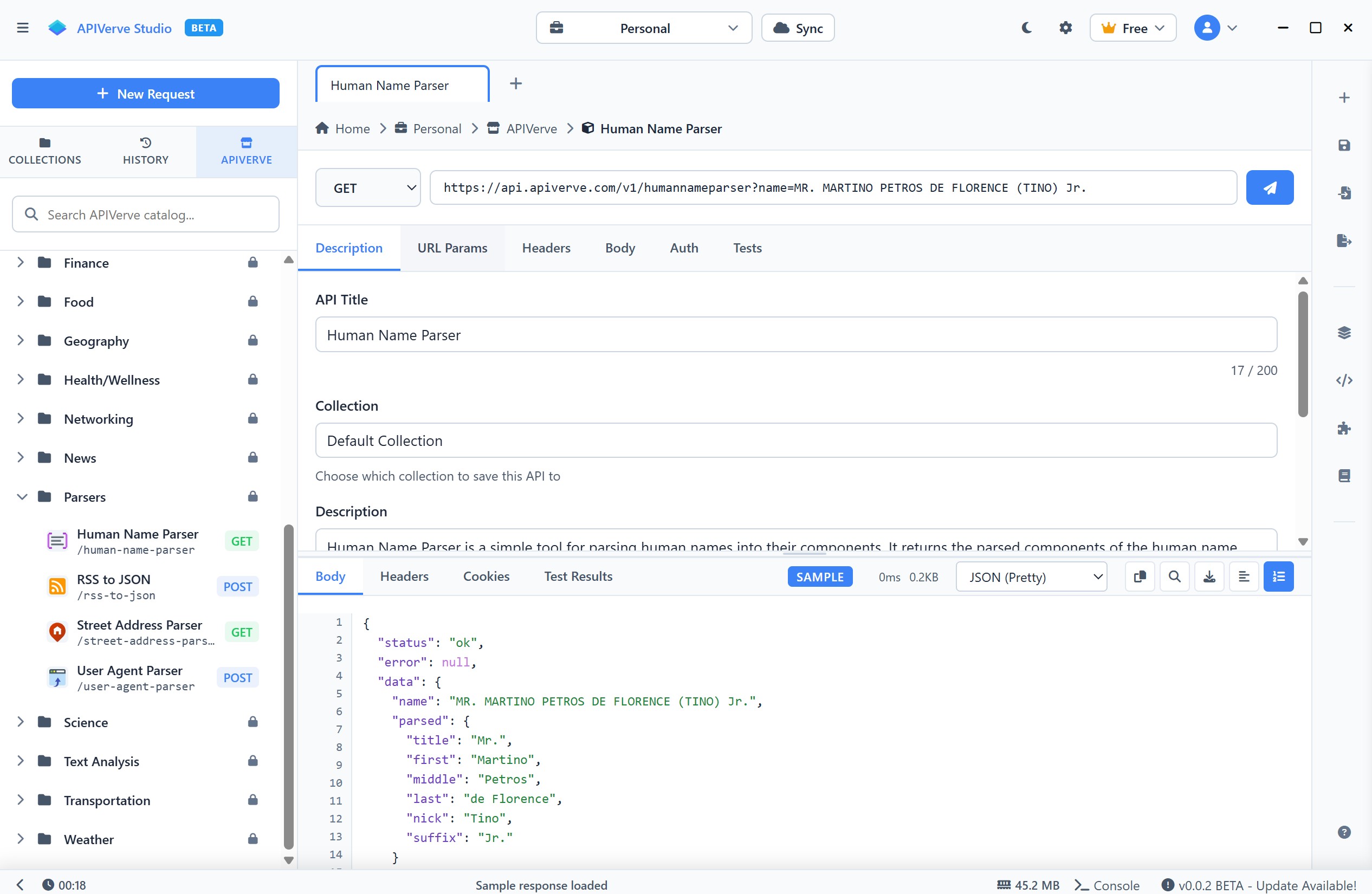 APIVerve Studio Request Builder