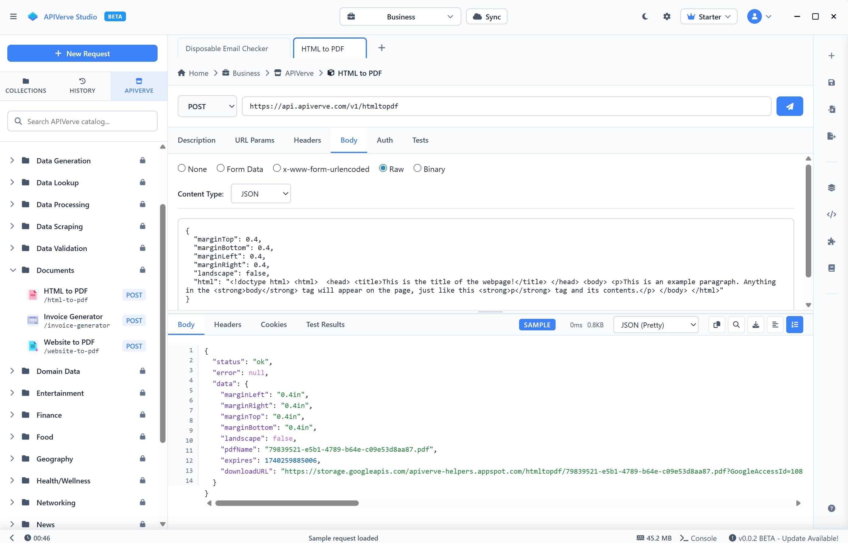 APIVerve Studio Collection Management